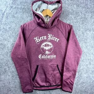 Avalon Apparel Hoodie Women Small Thumb Hole Kern River California Pullover